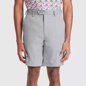 Bugatchi Microfiber Bermuda Shorts - Size 42 - Light Gray (Stone)